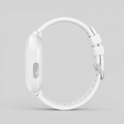 Side view of the white SOS bracelet
