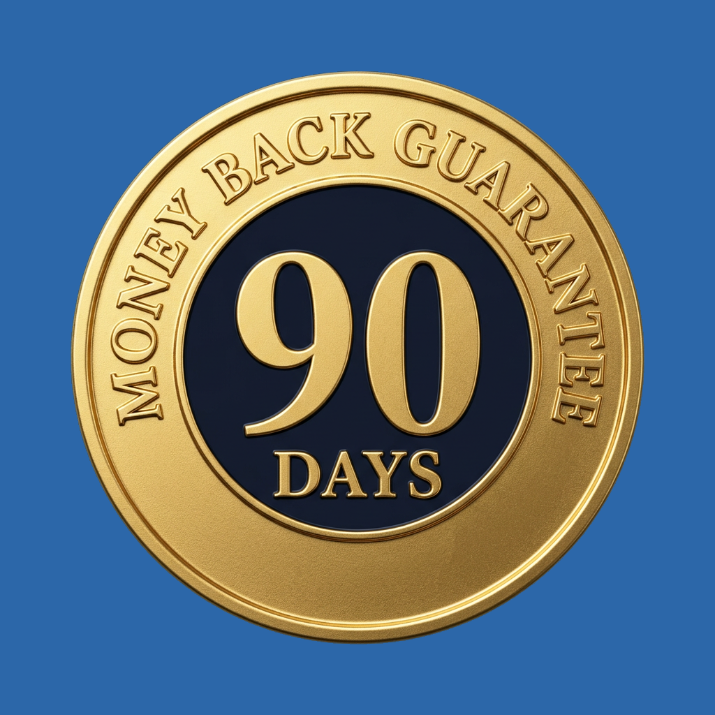 90-day money back guarantee